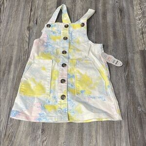 Wonder Nation Tie-Dye Button-Front Dress